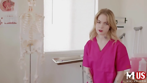 Sexy blonde gets a wild ass fucking