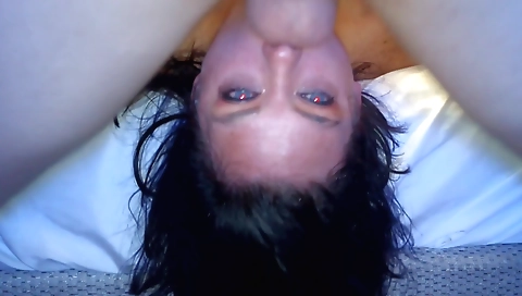 Mature woman takes a black cock in her mouth