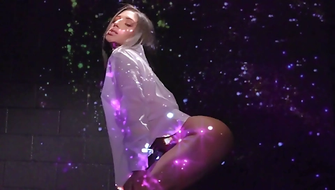 Sexy brunette hair with huge natural tits fucking