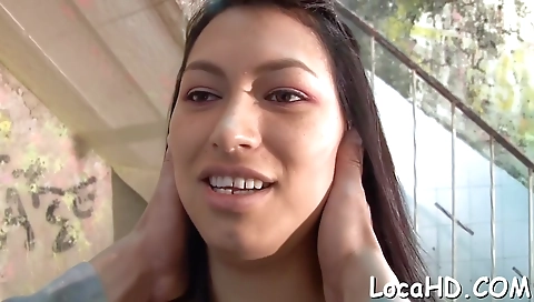 Sexy girl gets a little pussy and mouthful