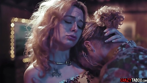 Sexy young blonde take experienc in arover room