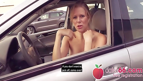 Hot blonde plays with her sex toys